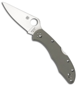 Spyderco Delica Folding Knife Foliage Green G-10 Handle C11GPFG