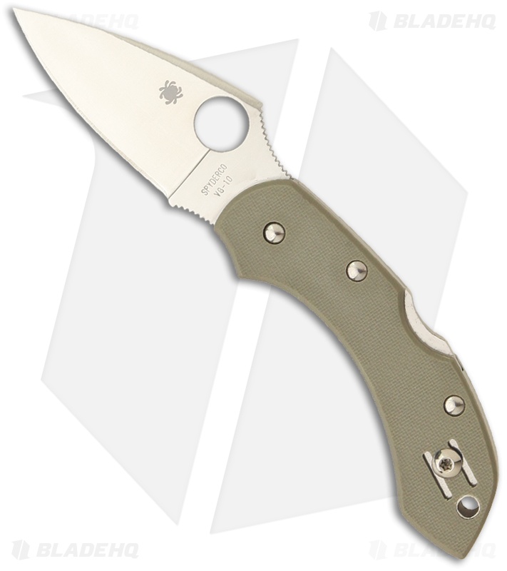 Spyderco Dragonfly Lockback Knife Foliage Green G10 (2.25" Satin