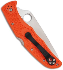 Spyderco Endura 4 Knife Flat Ground Orange FRN (3.75" Satin Plain) C10FPOR