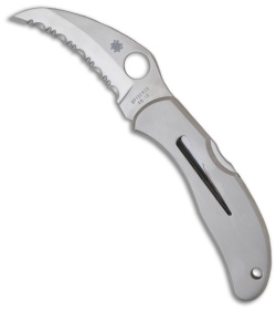 Spyderco Harpy Knife Stainless Steel Folding Blade (Satin SER) C08S