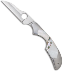 Spyderco Kiwi Mother of Pearl & Abalone Folding Knife (2.38" Plain) C75MOPA