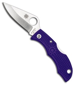 Spyderco Keychain Ladybug 3 Purple FRN Folding Knife (Satin PLN) LPRP3