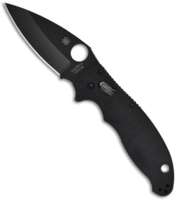 Spyderco Manix 2 G-10 Tactical Folding Knife 83mm (3.38" Black Plain) C101GPBBK2