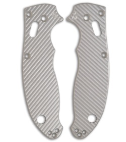 Custom Silver Aluminum Replacement Scales for Spyderco Manix 2