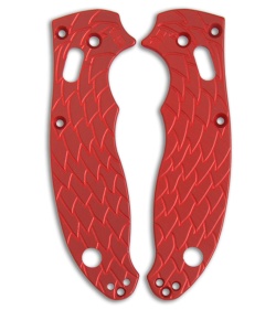 Red Dragon Aluminum Replacement Scales for Spyderco Manix 2