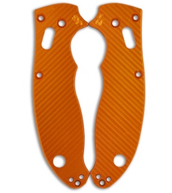 Custom Orange Aluminum Replacement Scales for Spyderco Manix 2