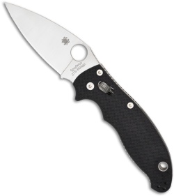 Spyderco Manix 2 Knife Black G-10 Carpenter Steel (3.375" Plain) C101GPBD30P2