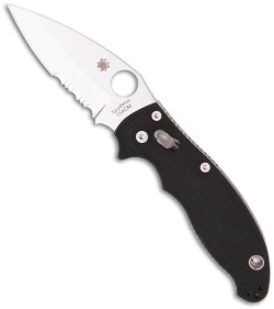Spyderco Manix 2 G-10 Folding Knife 83mm (3.38" Serr) C101GPS2