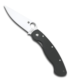Spyderco Military Carbon Fiber S90V Folding Knife (Silver PLN) C36CF90VP