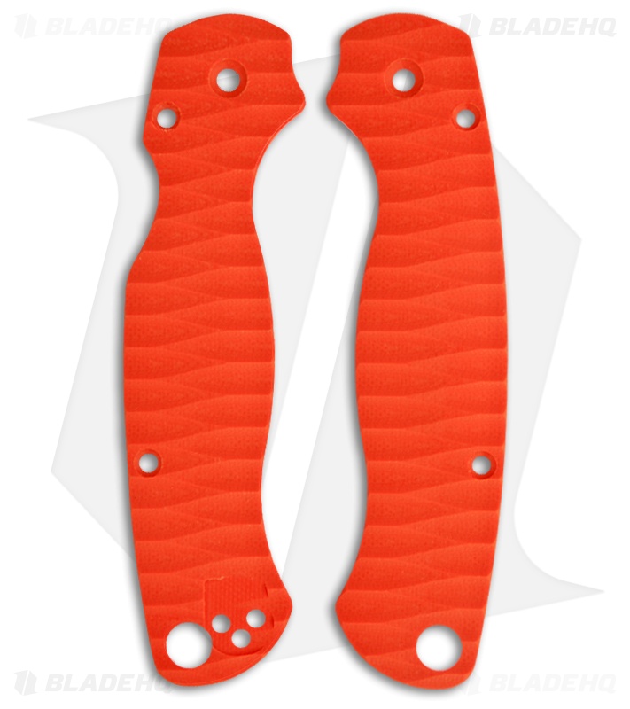 Spyderco Paramilitary 2 Custom G10 Replacement Scale by Allen Putman (Orange) Blade HQ