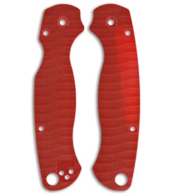 Spyderco Paramilitary 2 Custom G-10 Replacement Scale by Allen Putman (Ruby Red)