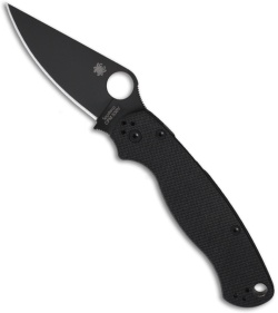 Spyderco Paramilitary 2 Knife S30V G-10 (3.44" Black Plain) C81GPBK2