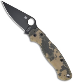 Spyderco Paramilitary 2 Knife Digi Camouflage G-10 (3.44" Black) C81GPCMOBK2