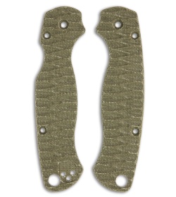 Spyderco Paramilitary 2 Custom Micarta Replacement Scale Allen Putman (Green)
