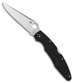 Spyderco Police G-10 Manual Folding Knife (Satin Plain) C07GP3