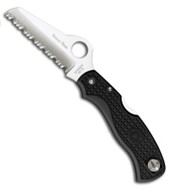 Spyderco Rescue 79 mm C45SBK Black FRN Knife (3.125" Satin Serr)