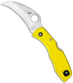 Spyderco Tasman Salt Knife Yellow FRN (2.94" Satin Plain) C106PYL