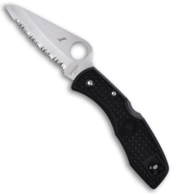 Spyderco Salt I Black FRN Folding Knife (Satin SER) C88SBK