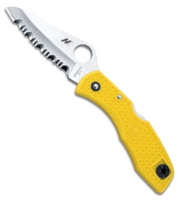 Spyderco Salt I Yellow FRN Folding Knife (Satin SER) C88SYL