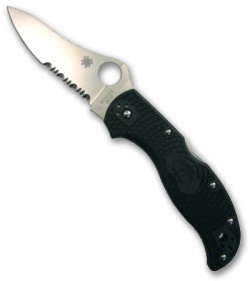 Spyderco Stretch FRN Folding Knife C90PSBK (3.5" Satin Serr)