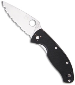 Spyderco Tenacious Folding Knife G-10 (3.375" Satin Full Serr) C122GS