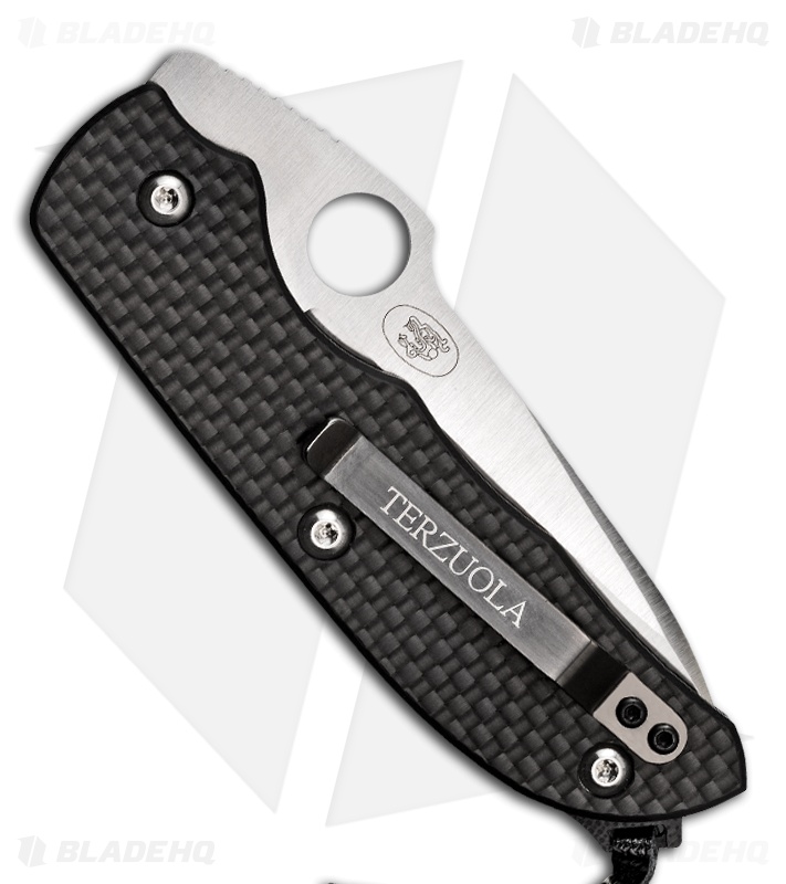 Spyderco Terzuola Slipit Knife Carbon Fiber (3" Satin) C131CFP Blade HQ