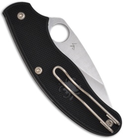 Spyderco UK Penknife Lightweight FRN Folding Knife (2.94" Satin Serr) C94PSBK
