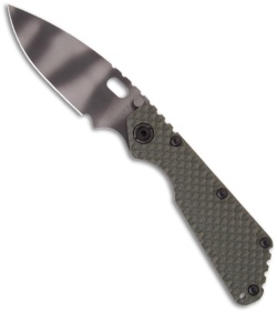 Strider Knives SMF Knife Green G10 GG Gunner Grip (3.9" Tiger Stripe Plain)