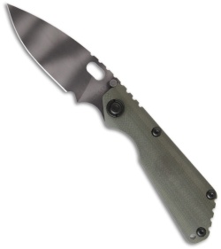Strider Knives SnG CC Green G-10 Folding Knife (3.5" Tiger Stripe Plain)