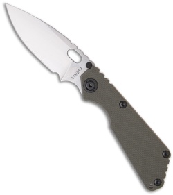 Strider Knives SnG Green G-10 Folding Knife (3.5" Stonewash Plain)