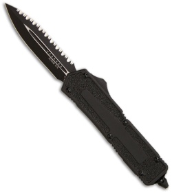 Microtech Tactical Scarab D/E OTF Automatic Knife (3.5" Black Full Serr) 175-3T