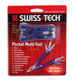 Swiss Tech Pocket Multi-Tool 12-in-1 Keychain