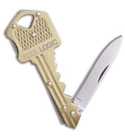 Tool Logic Key Knife Keychain Utility (1.5" Satin Plain) KEY-01