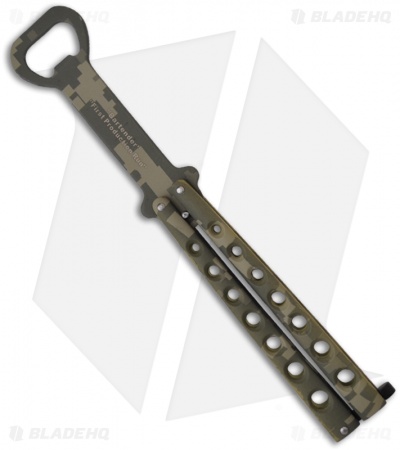 The Bartender "Bottle-Fly" Butterfly Knife Bottle Opener (Digi Camo)