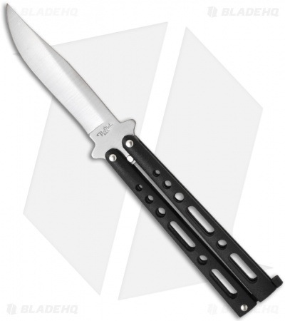 Benchmark Black Butterfly Knife (4" Satin Plain)