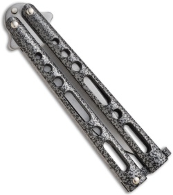 Benchmark Silver Butterfly Knife (4" Satin Plain)