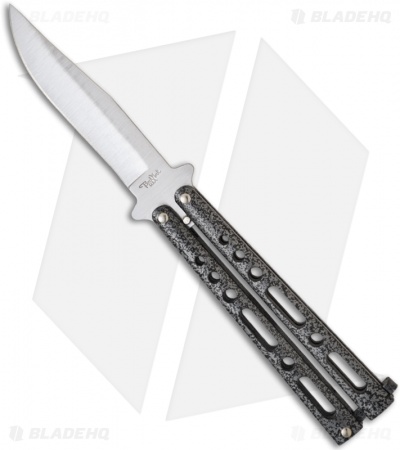 Benchmark Silver Butterfly Knife (4" Satin Plain)