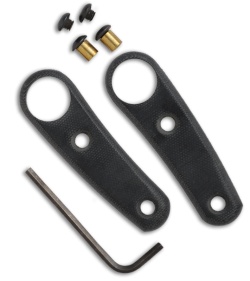 BlackJack Knives 155 Neck Knife Handle Scales Kit - Black Canvas Micarta