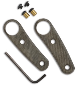 BlackJack Knives 155 Neck Knife Handle Scales Kit - Green Canvas Micarta