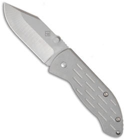 Burke Production Rockstar Knife - Slot Design (3.125 Stonewash Plain) 2010