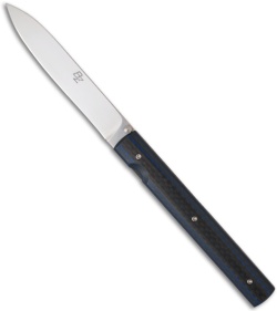 Brad Zinker Blue/Black Carbon Fiber Fruit Knife (3.8" Plain)