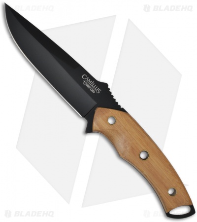 Camillus 10" Fixed Blade Carbonitride Titanium Knife w/Bamboo Scales (PLN) 18508