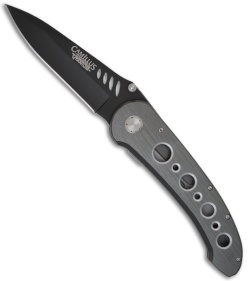 Camillus Shockwave Knife Carbonitride Titanium Folder (3.75" Black Plain) 18514