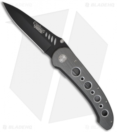 Camillus Shockwave Knife Carbonitride Titanium Folder (3.75" Black Plain) 18514