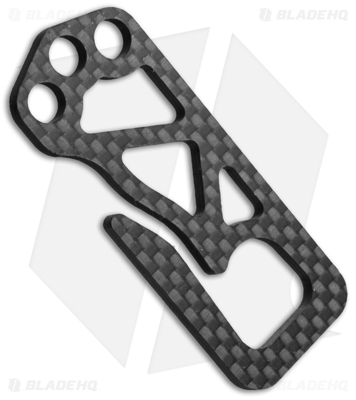 Bastion Carboneer Carbon Fiber Keychain Clip (Black) Blade HQ