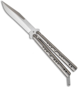 Chuck Gedraitis Knives Balisong #51 Titanium Butterfly Knife (4.25" Satin)