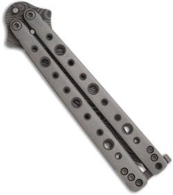 Craig Camerer Custom Damascus Butterfly Knife (4.15" Plain)