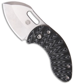 Curtiss Knives Nano Linerlock Folder Knife Black/Gray G10 (1.75" Plain)