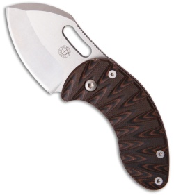 Curtiss Knives Nano Linerlock Folder Knife Brown/Black G10 (1.75" Plain)