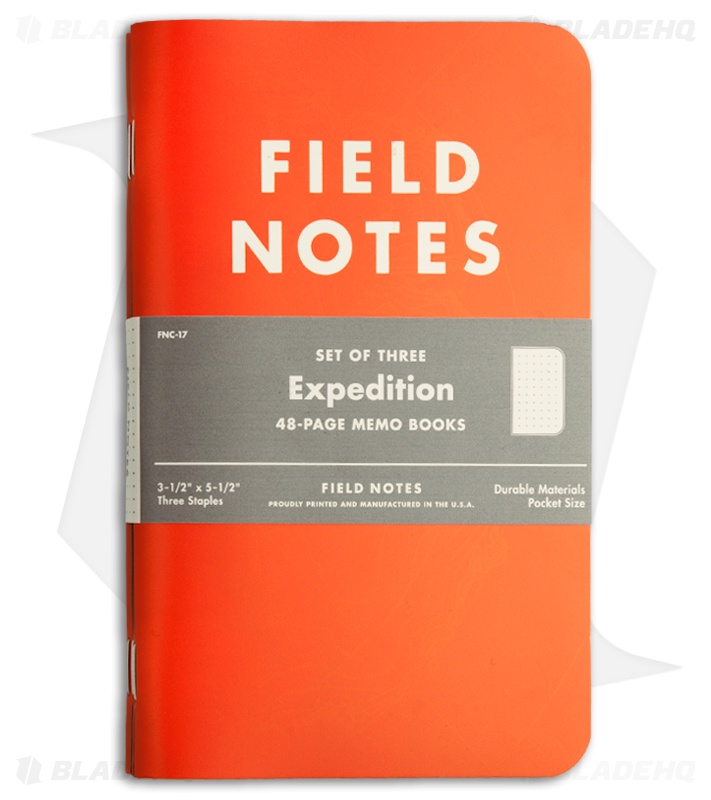 Field Notes Memo Expedition 3Pack (Orange / Black) FNC17 Blade HQ